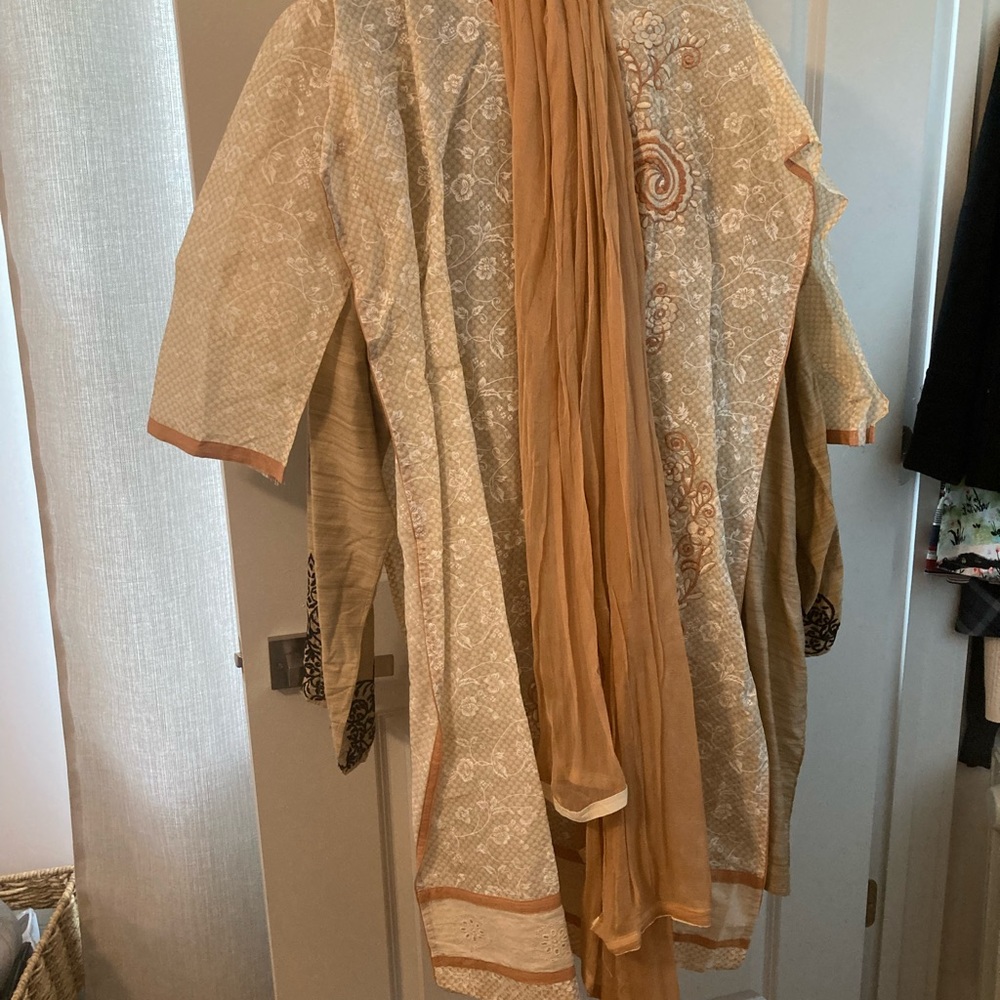 Traditional Indian outfit.